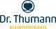 Logo der Kleintierpraxis Dr. Thumann mit einem stilisierten Herz über dem Namen.