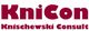 KniCon-Logo, "Knischewski Consult" in dunkelroten Buchstaben auf weißem Hintergrund.