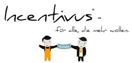 Zwei Figuren halten ein Schild mit "Vorteile"; darüber "Incentivus - für alle, die mehr wollen."