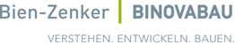 Logo mit Text: Bien-Zenker BINOVABAU, darunter "VERSTEHEN. ENTWICKELN. BAUEN." in Großbuchstaben.