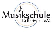 Logo der Musikschule Erft-Swist e.V. mit Notensymbol in einem Kreis.