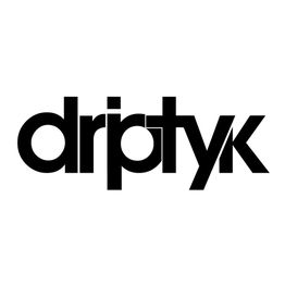 Texte "driptyk" en lettres noires sur fond blanc.