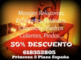 Promoción de masajes y tratamientos con 50% de descuento en Princesa 3, Plaza España.