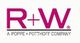Logo mit Text: "R+W - A Poppe + Potthoff Company" in rosa und schwarz.