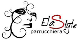 Illustrazione di un volto stilizzato con la scritta "Ela Style parrucchiera".