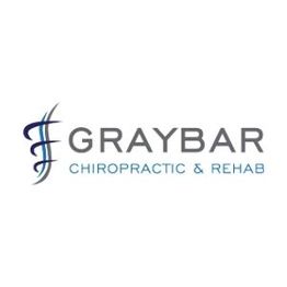 Logo of Graybar Chiropractic & Rehab with stylized spine graphic on the left.