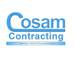 Logo for Cosam Contracting, specializing in commercial, industrial, and roofing maintenance.