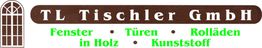 TL Tischler GmbH Logo mit Fenster, Türen, Rolläden aus Holz und Kunststoff.