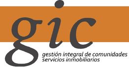 Logo de "gic" con texto: gestión integral de comunidades, servicios inmobiliarios.