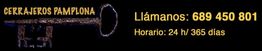 Imagen de anuncio: Cerrajeros Pamplona, teléfono 689 450 801, disponible 24/7.