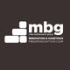 White "mbg" logo with bricks on brown background, text: Renovation & Handyman, mbgrenovation.com.