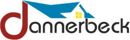 Logo mit dem Schriftzug "annerbeck" in Schwarz, Dachsymbol in Blau, Gelb und Weiß über dem Text.