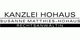 Logo: Kanzlei Hohaus, Susanne Matthies-Hohaus, Rechtsanwältin in schwarzer und grauer Schrift.