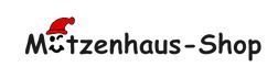 Logo mit Schriftzug "Mützenhaus-Shop", Mütze über dem "M", humorvolles Gesicht darunter.