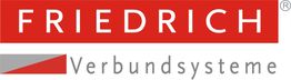 Rotes Logo mit der Aufschrift "FRIEDRICH Verbundsysteme" auf weißem Hintergrund.