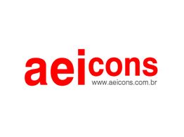 Logo da AEIcons em vermelho com texto do site www.aeicons.com.br em cinza abaixo.