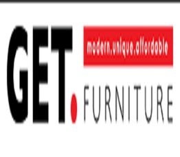 GET Furniture logo with the tagline "modern. unique. affordable."