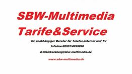 SBW-Multimedia Tarife & Service Infos, Kontakt: 02557/4999890, beratung@sbw-multimedia.de
