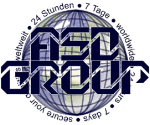 Logo mit Globus und Text "ASD Group" und "24 Stunden, 7 Tage, weltweit, sichere Zustellung".