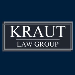 Kraut Law Group logo on a dark blue background.