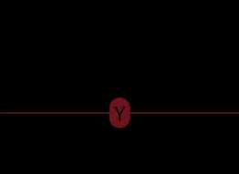 Texto rojo y negro con una "Y" destacada sobre fondo oscuro.