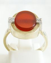  Ring Gold 333er Diamant Karneol 8 kt. Edelsteine