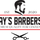 Logo van Matay's Barbershop met silhouet van man en tekst "Premium Quality for Gentlemen".