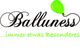 Balluness-Logo mit grünem Ballon und Slogan „…immer etwas Besonderes“.