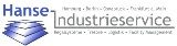 Logo von Hanse Industrieservice mit Dienstleistungen in blauer Schrift.