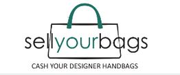 Logo with a handbag outline reads: "sell your bags, cash your designer handbags."