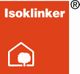 Rotes Logo mit weißem Schriftzug "Isoklinker", Hausumriss und Baum.