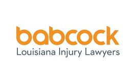 Logo of Babcock, Louisiana Injury Lawyers, with orange and gray text.