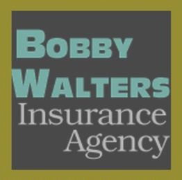 Logo with "Bobby Walters Insurance Agency" text in blue and white on a gray background.