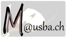 Ein stilisiertes "M" gefolgt von "@usba.ch" auf grauem Hintergrund.