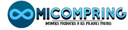 Logo de Micompring con símbolo de infinito azul y lema "Infinitos productos a los mejores precios".