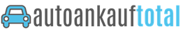 Logo: Blaues Auto-Icon neben schwarzem Text "autoankauf" und blauem Text "total".