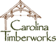 Text logo "Carolina Timberworks" with a timber frame design above.