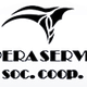 Logo di "Opera Servizi Soc. Coop." con un disegno stilizzato sopra il testo nero.