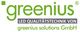 Logo der Firma Greenius Solutions GmbH mit Schriftzug "LED Qualitätstechnik von Greenius".