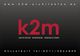 Schwarzes Logo "k2m" in Rot mit Kontaktinfos der Architekten und Ingenieure aus Düsseldorf.