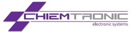 Logo mit Schriftzug "CHIEMTRONIC electronic systems" in lila und grau.