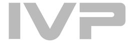 Graues Logo mit den Buchstaben IVP auf weißem Hintergrund.