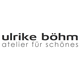 "Logo mit Text: 'ulrike böhm atelier für schönes' in schwarzer Schrift auf weißem Hintergrund."