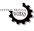 Logo of Central Arizona Works with a gear design and bold text.