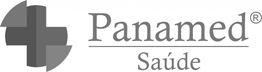 Logo da Panamed Saúde com uma cruz ao lado esquerdo.