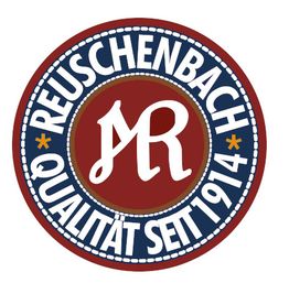 Logo mit Text: "Reuschenbach, Qualität seit 1914" in einem Kreis.