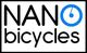 Logo de "Nano Bicycles" con la letra "O" estilizada como una rueda de bicicleta.