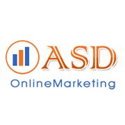 Logo mit blauem Balkendiagramm und Text "ASD OnlineMarketing" in Blau und Orange.