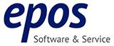 Logo mit blauem "epos" und dem Text "Software & Service" darunter.