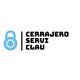 Candado azul junto al texto "Cerrajero Servi Clau".